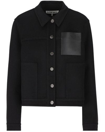 Loewe Wool-cashmere Workwear Jacket - Black
