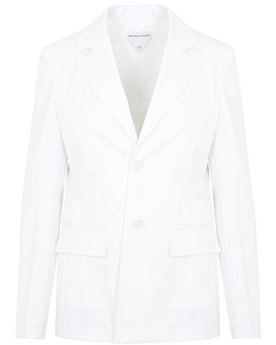 Bottega Veneta Cotton Twill Jacket - White