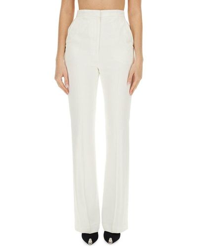 Alexander McQueen High-waist Flared Tailored Trousers - White