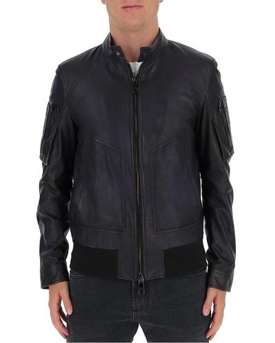 Neil Barrett Travel Leather Jacket - Black