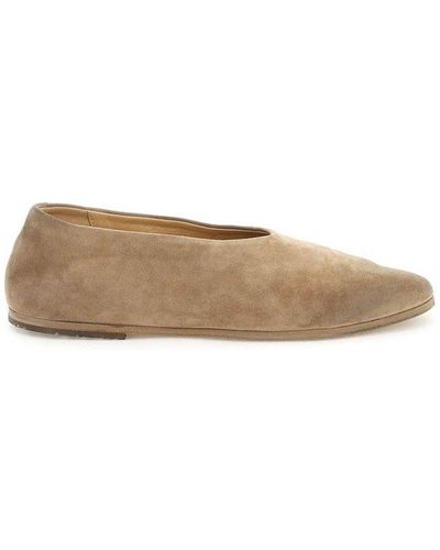 Marsèll Almond Toe Ballerina Shoes - Brown