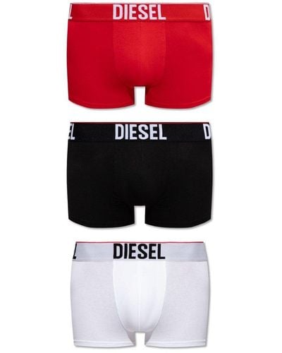 DIESEL ‘Umbx-Damienthreepack’ Boxers 3-Pack - Red