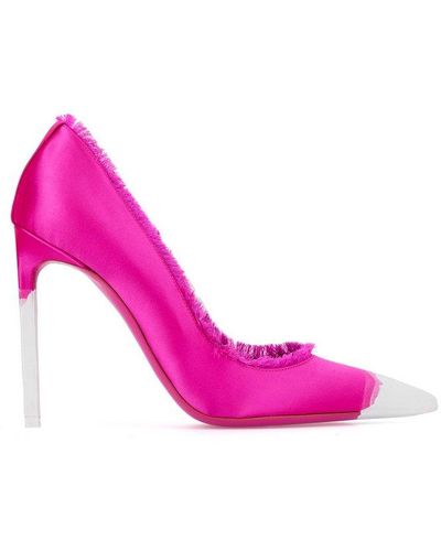 Tom Ford Pointed-toe Frayed Edge Pumps - Pink