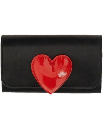 Moschino Inflatable Heart Chain Wallet - Red