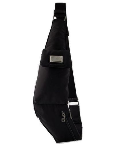 Dolce & Gabbana Logo Plaque Belt Bag - Black