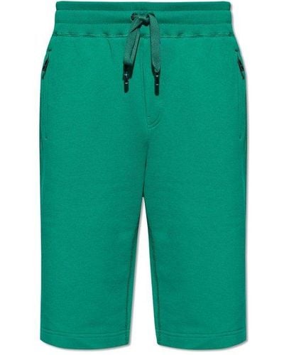Dolce & Gabbana Shorts With Logo, - Green