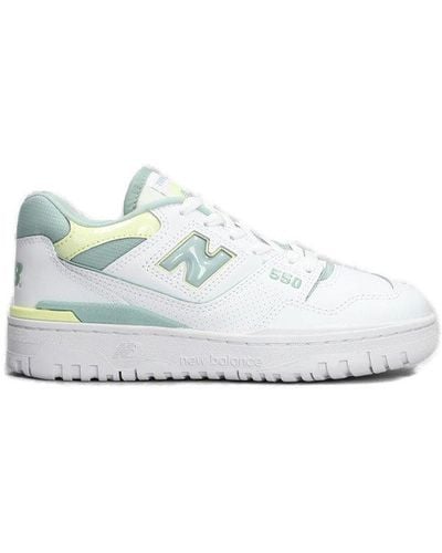 New Balance Bb550 Panelled Lace-up Trainers - White