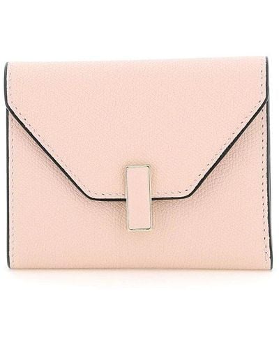 Valextra Iside Twist-lock Compact Wallet - Pink