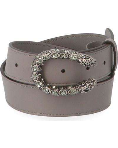 Gucci Crystal Dionysus Buckle Belt - Grey