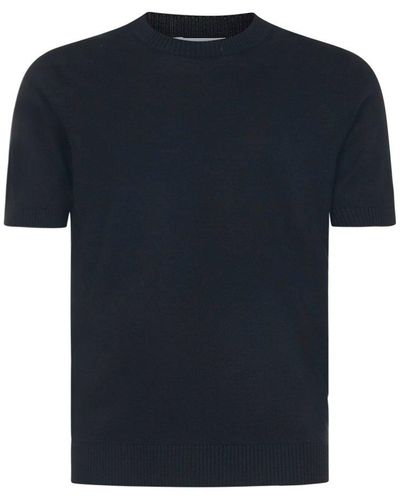Malo Round Neck Straight Hem T-shirt - Blue
