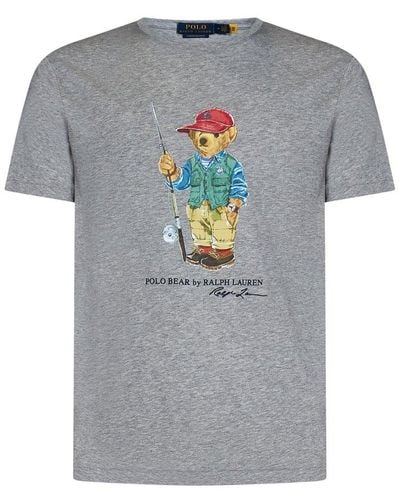 Polo Ralph Lauren Polo Bear Printed Crewneck T-shirt - Gray