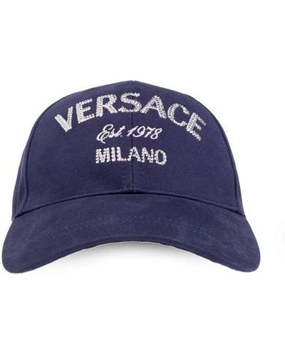 Versace Baseball Cap, - Blue