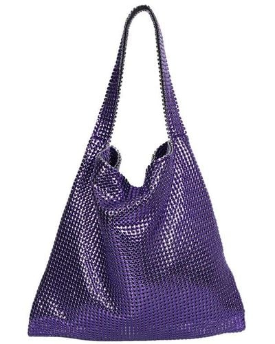 Rabanne Iconic Mesh Tote Bag - Purple