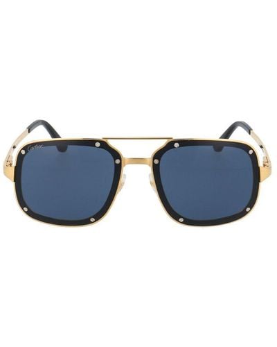 Cartier Pilot-frame Sunglasses - Blue