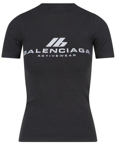 Balenciaga Activewear Fitted T-shirt - Black