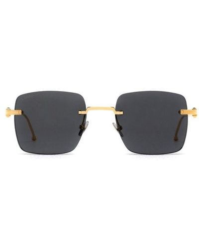 Cartier Square Rimless Sunglasses - Black
