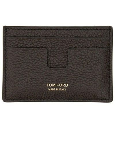 Tom Ford T Line Classic Card Holder - Black