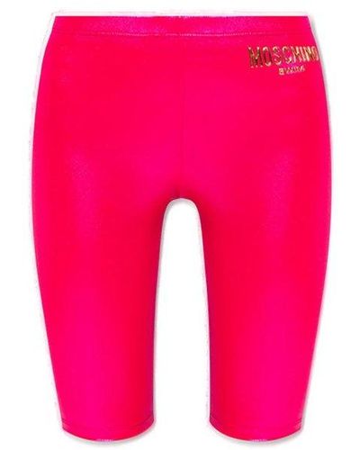 Moschino Logo Detailed Shorts - Pink