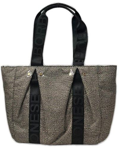 Borbonese Cloudette Medium Shopper Bag - Black