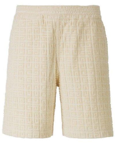 Givenchy 4g Motif Towel Effect Bermuda Shorts - Natural