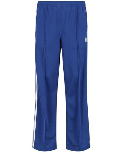 Needles Logo Embroidered Side Stripe Detailed Joggers - Blue
