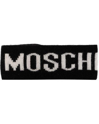 Moschino Logo-intarsia Stretch Hairband - Black