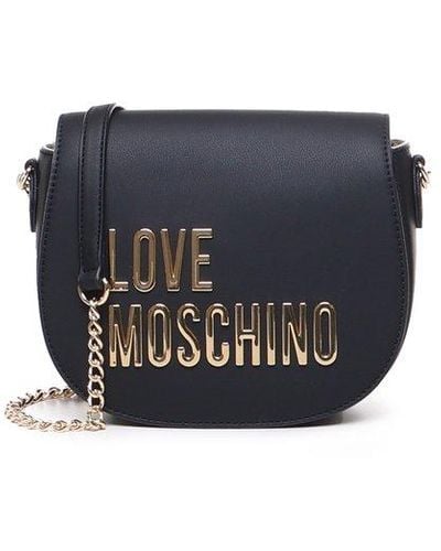 Love Moschino Shoulder Bag With Logo - Blue