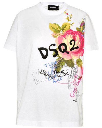 DSquared² White Cotton Gr Bunch T-shirt