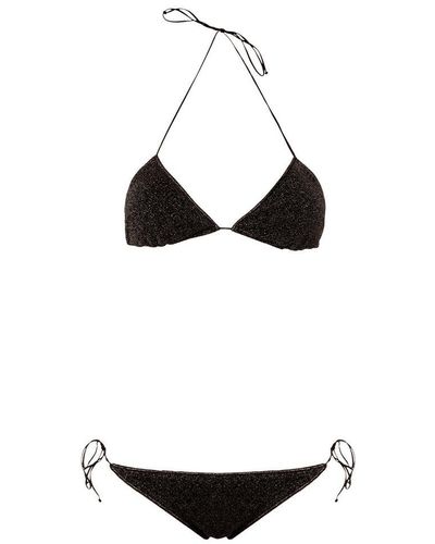 Oséree Lumière Triangle Bikini Set - Black
