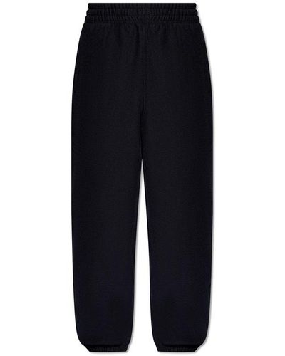 Burberry Equestrian Knight Cropped-leg Track Trousers - Black