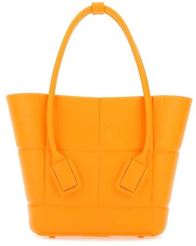 Bottega Veneta Acro Top Handle Mini Bucket Bag - Orange