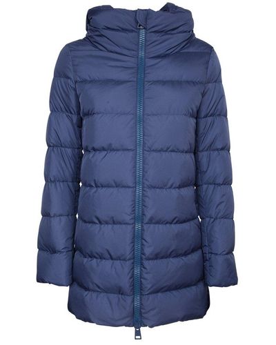 Herno Hooded Zip-up Puffer Jacket - Blue