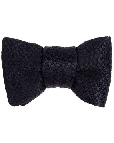 Tom Ford Patterned Bow Tie - Blue