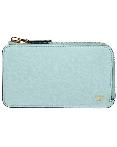 Tom Ford Printed Leather Wallet - Blue