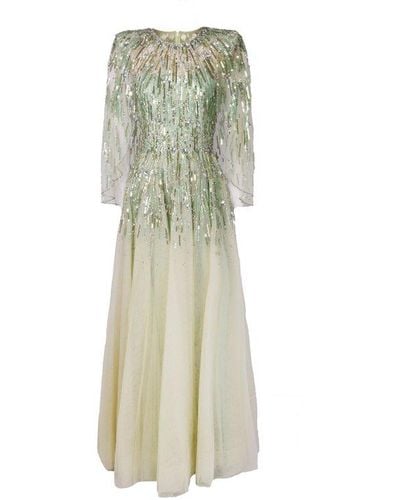 Jenny Packham Embellished Tulle Dolores Gown - Multicolour