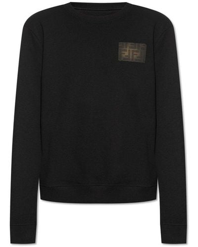 Fendi Long-sleeved Crewneck Sweatshirt - Black