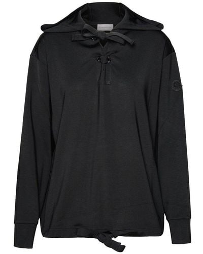 Moncler Viscose Sweatshirt - Black
