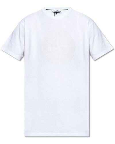 Stone Island Printed T-shirt, - White