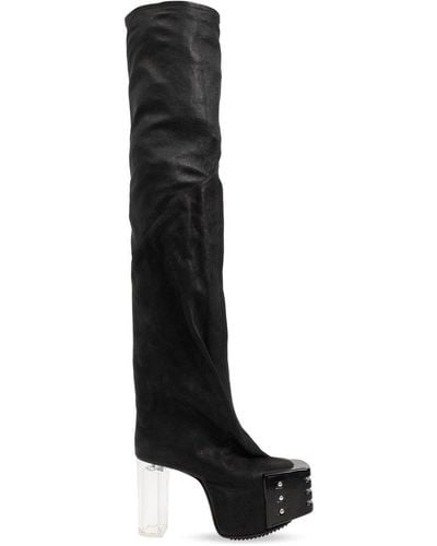 Rick Owens Platform Boots - Black