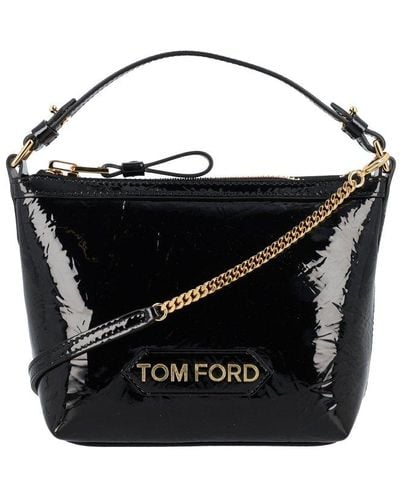 Tom Ford Logo Patch Small Tote Bag - Black