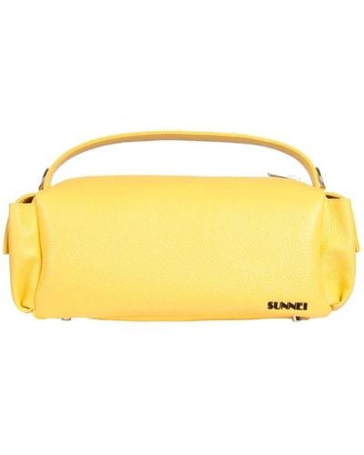 Sunnei Logo Lettering Shoulder Bag - Yellow