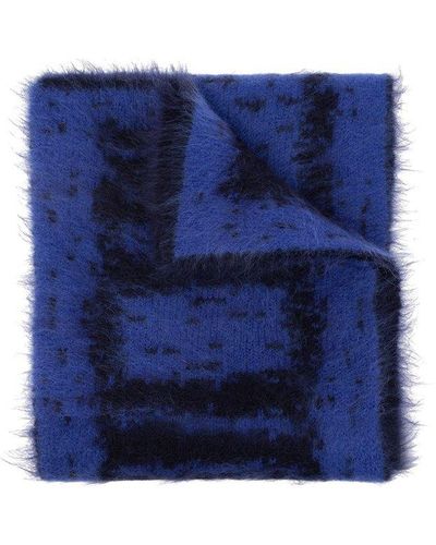 MISBHV 'inside A Dark Echo' Collection Scarf With Logo, - Blue