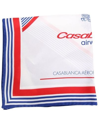 Casablanca Silk Airways Scarf - White