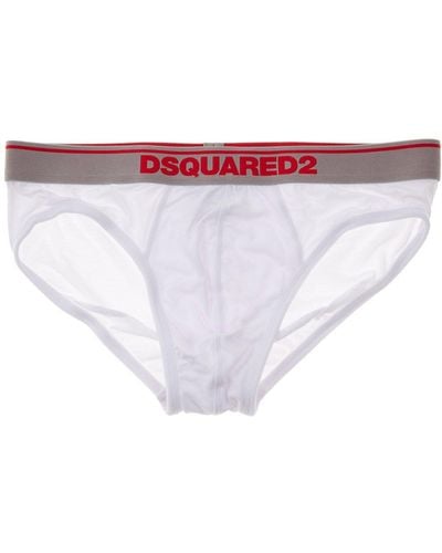 DSquared² Logo Band Two-pack Briefs - White