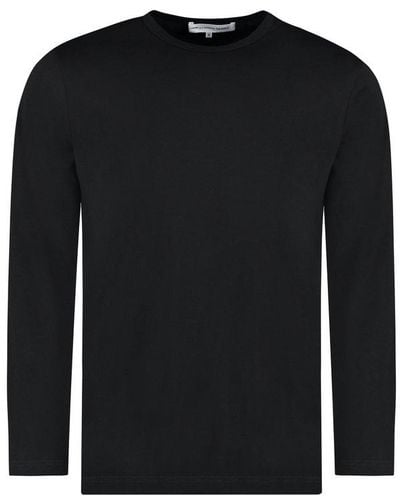 Comme des Garçons Crewneck Long-sleeved T-shirt - Black