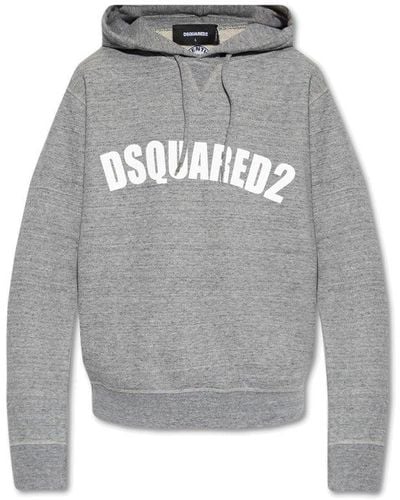 DSquared² Logo-printed Hoodie - Grey