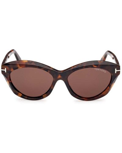 Tom Ford Cat-eye Frame Sunglasses - Brown