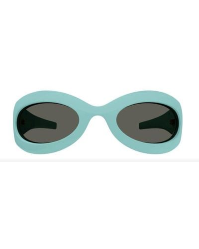 Gucci Oval Frame Sunglasses - Green