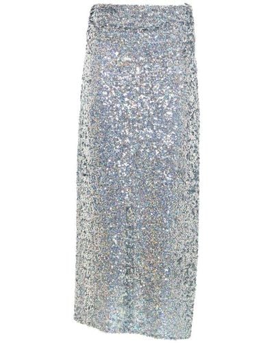 Dries Van Noten High-rise Sequin Embellished Skirt - Gray