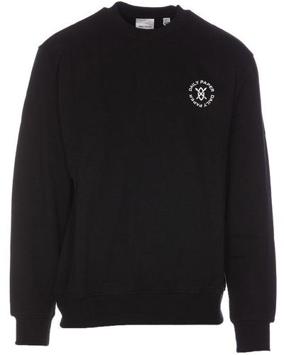Daily Paper Logo-printed Crewneck Sweatshirt - Black